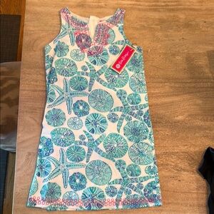 Lilly Pulitzer Blue and Green Sea Life Dress